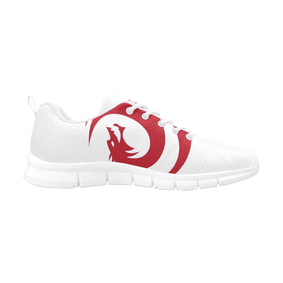Thumbnail: Logo Shoe - red/white Men's Breathable Running Shoes (Model 055)