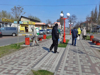 В Ірпені продовжується дезінфекція місць загального користування