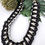 Thumbnail: Black White Paracord Macrame Necklace Set 1100
