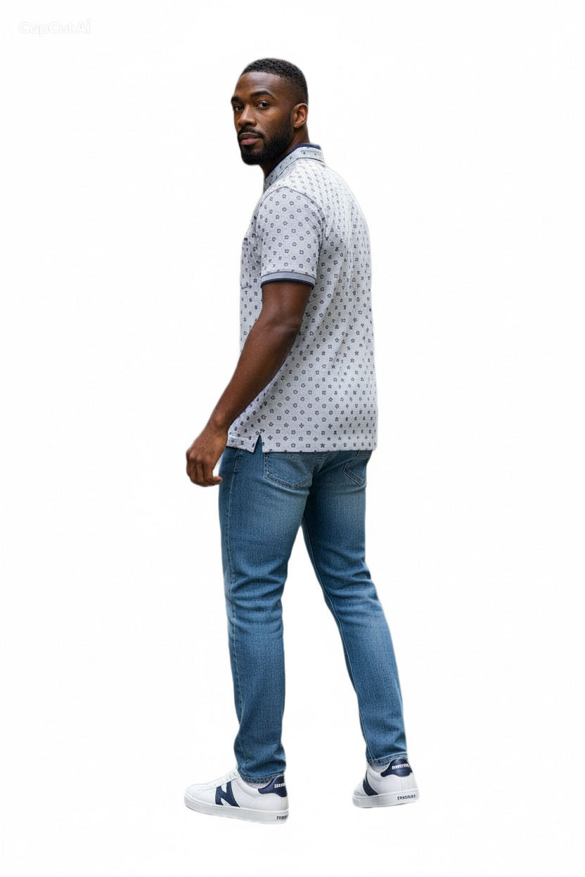 Miniatura: Polo Cuello Mao Estampado 