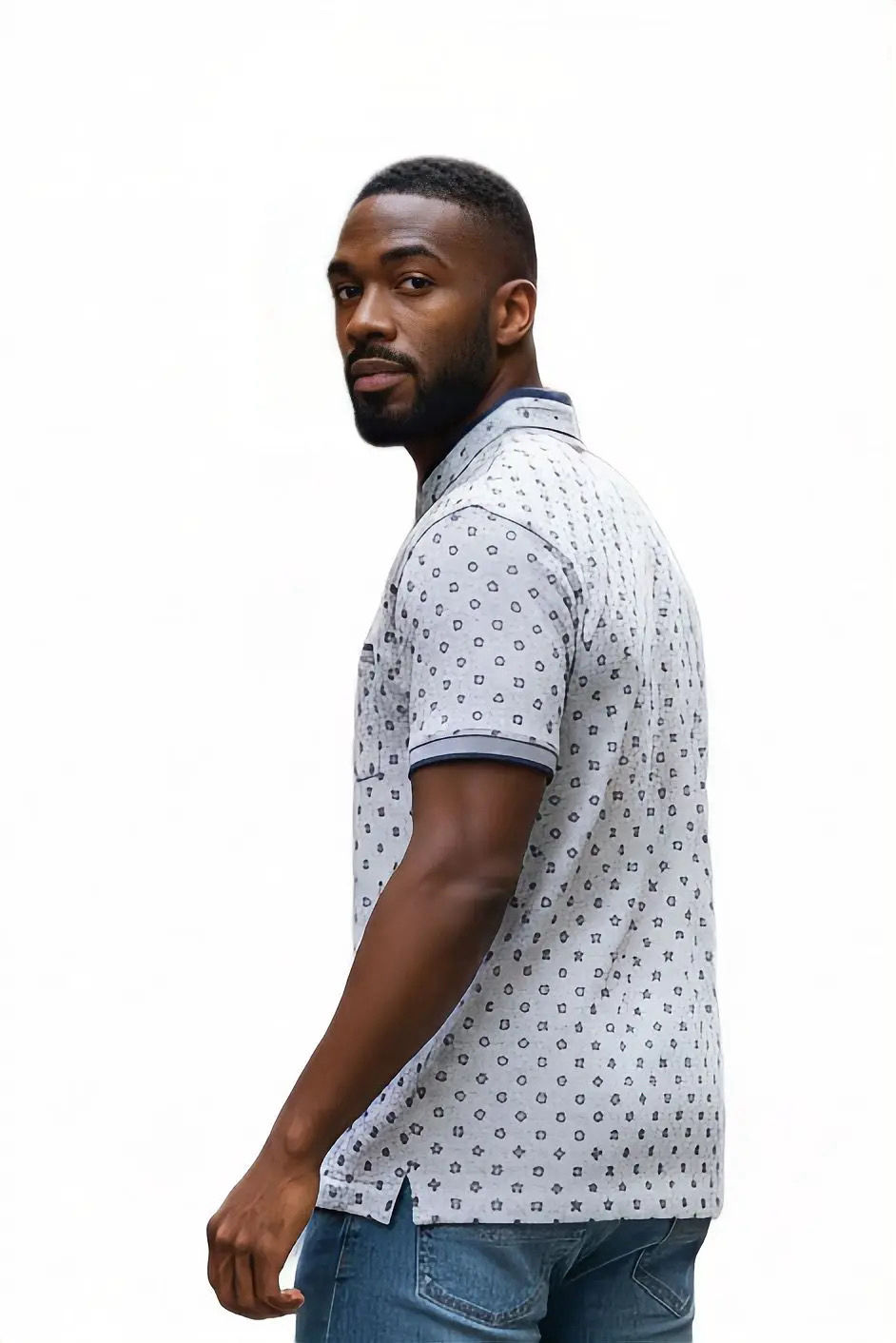 Miniatura: Polo Cuello Mao Estampado 