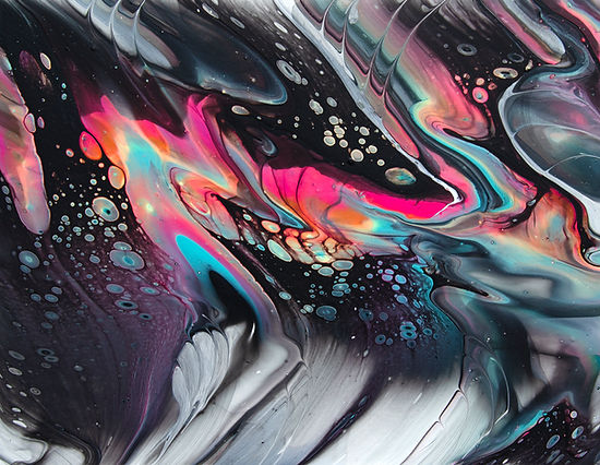 Abstract acrylic pouring