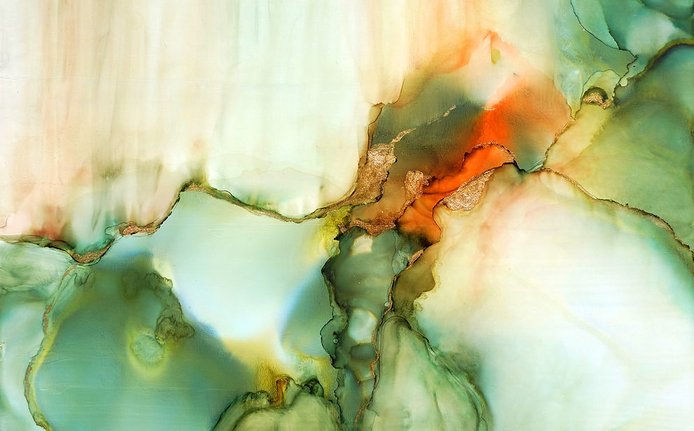 A Memory Ago, alcohol ink on canvas