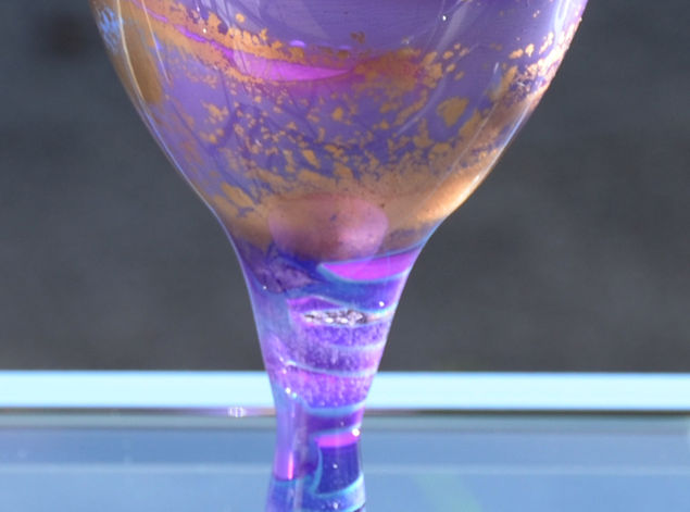 resin epoxy stemware, alcohol ink stemware