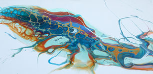 Abstract acrylic pour on canvas.