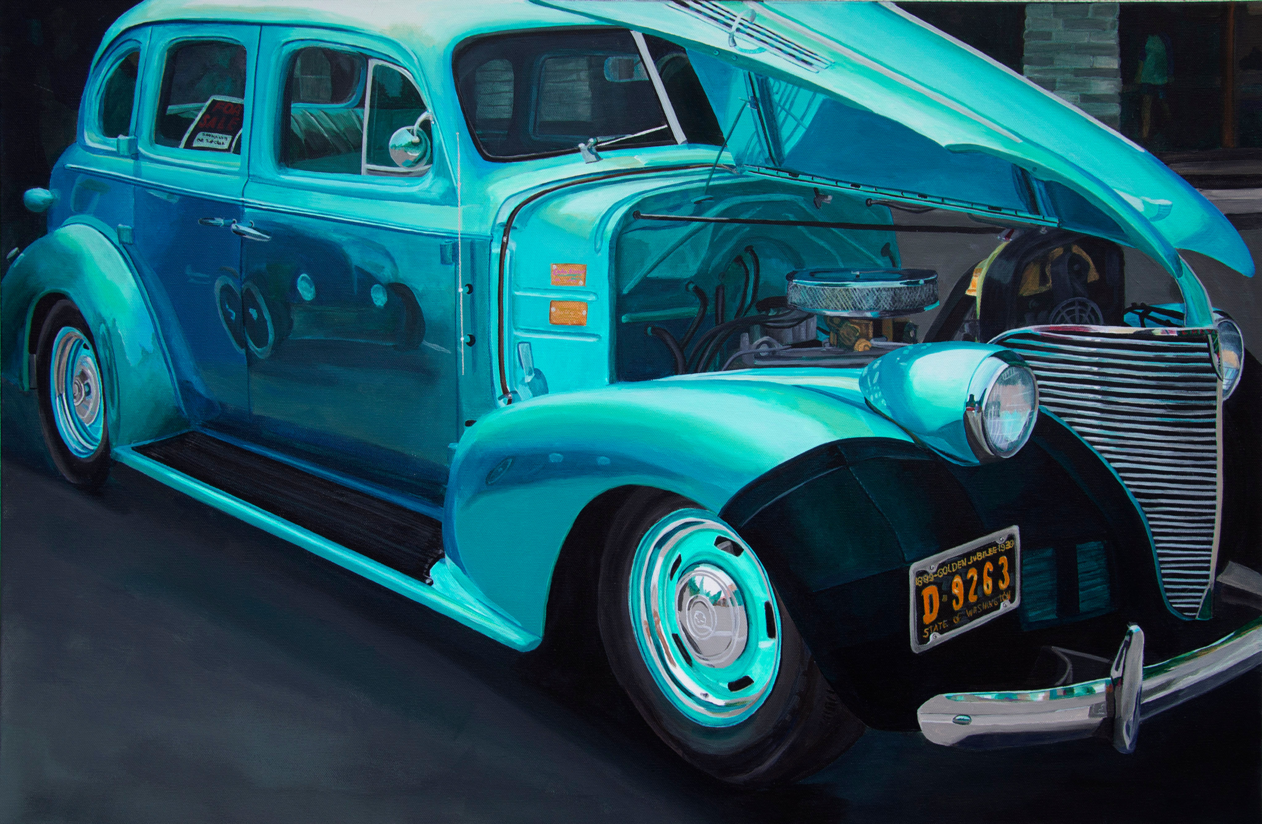 1939 Chevy  reproduction archival print