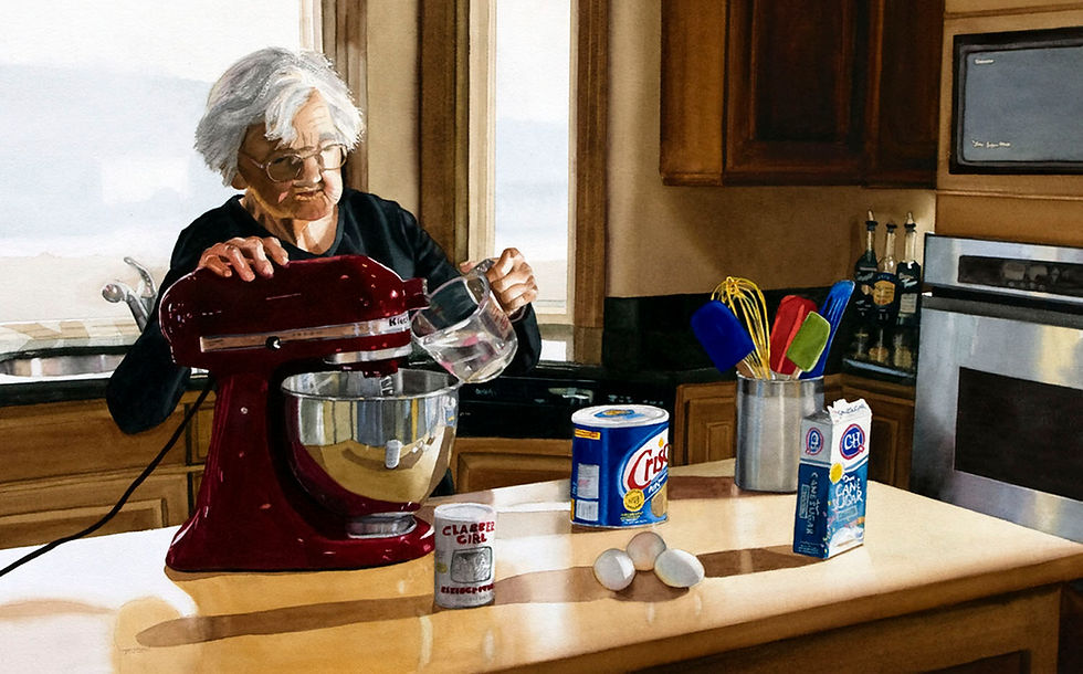 Stir Crazy, reproduction print of original watercolor