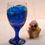 Thumbnail: Blue goblet hand painted with alcohol ink