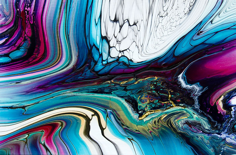 Abstract fluide acrylic Lost Treasure