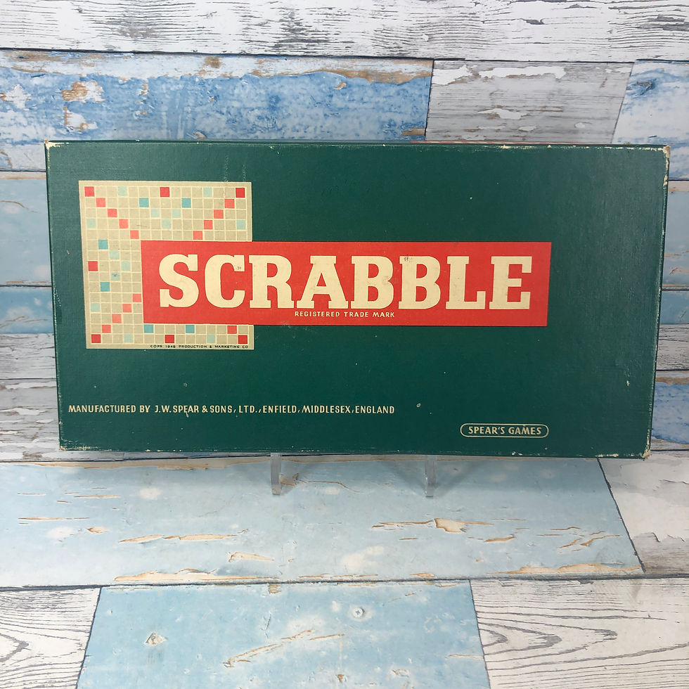 Thumbnail: Vintage Scrabble Board Game 1955 J W Spear & Sons Ltd England -All Contents  Res