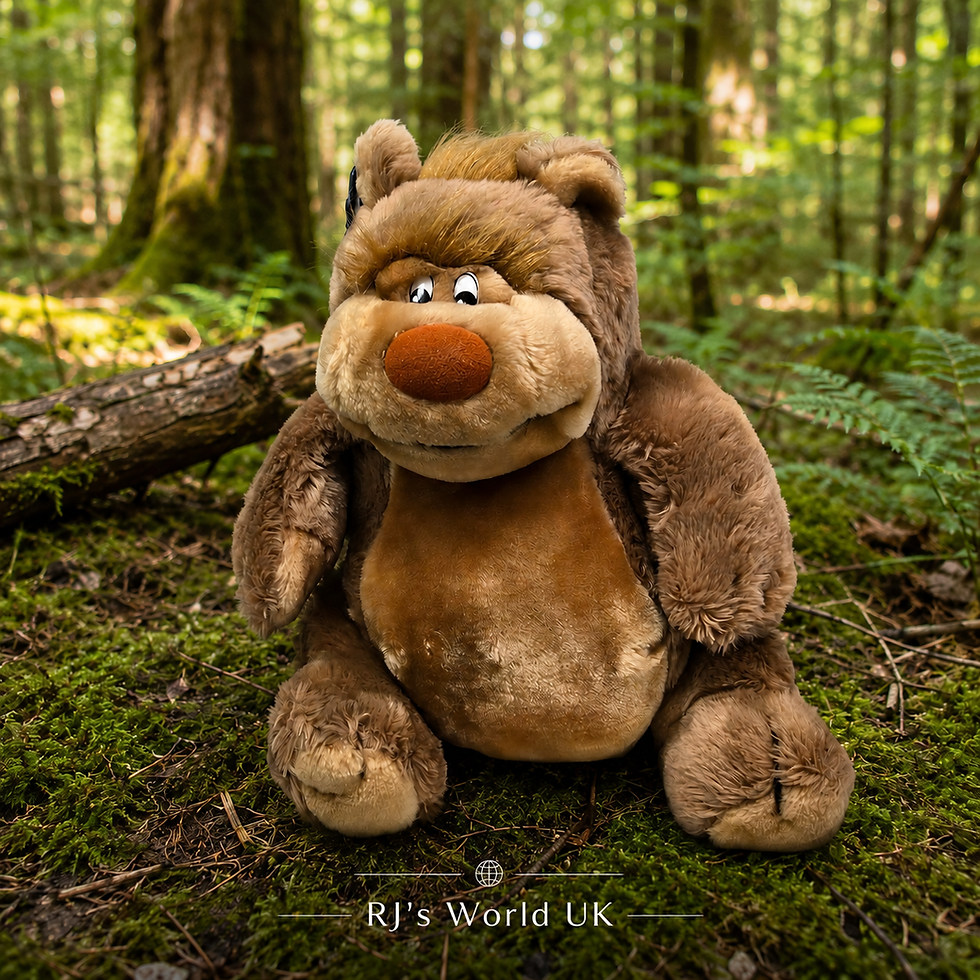 Thumbnail: Applause Vintage 1988 Bear Plush Brown Soft Toy 12in Collectible Teddy Tag