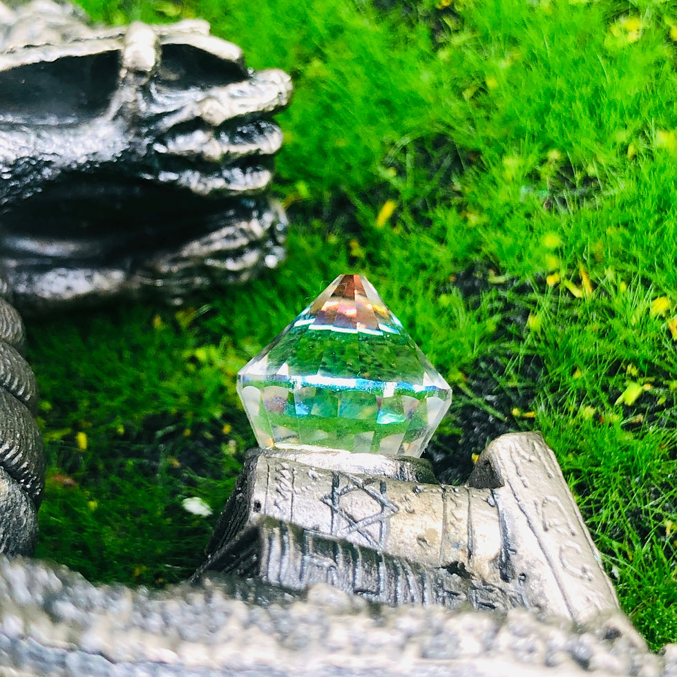 Thumbnail: Myth And Magic The Dragon Of Wisdom  Tudor Mint pewter Swarovski Crystal Quartz