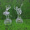Thumbnail: RCR Royal Rock Crystal Glass 24% Lead crystal Ballerina Dancing Figurines x2