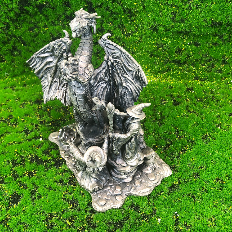 Thumbnail: 1998 Prince Of Dragons TUDOR MINT One Year Only Piece  No Box Pewter Swarovski