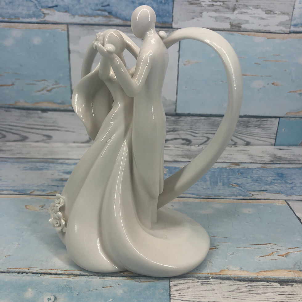 Thumbnail: Bella Novia wedding Ornament wedding Cake Topper  Dancing  Heart Boxed