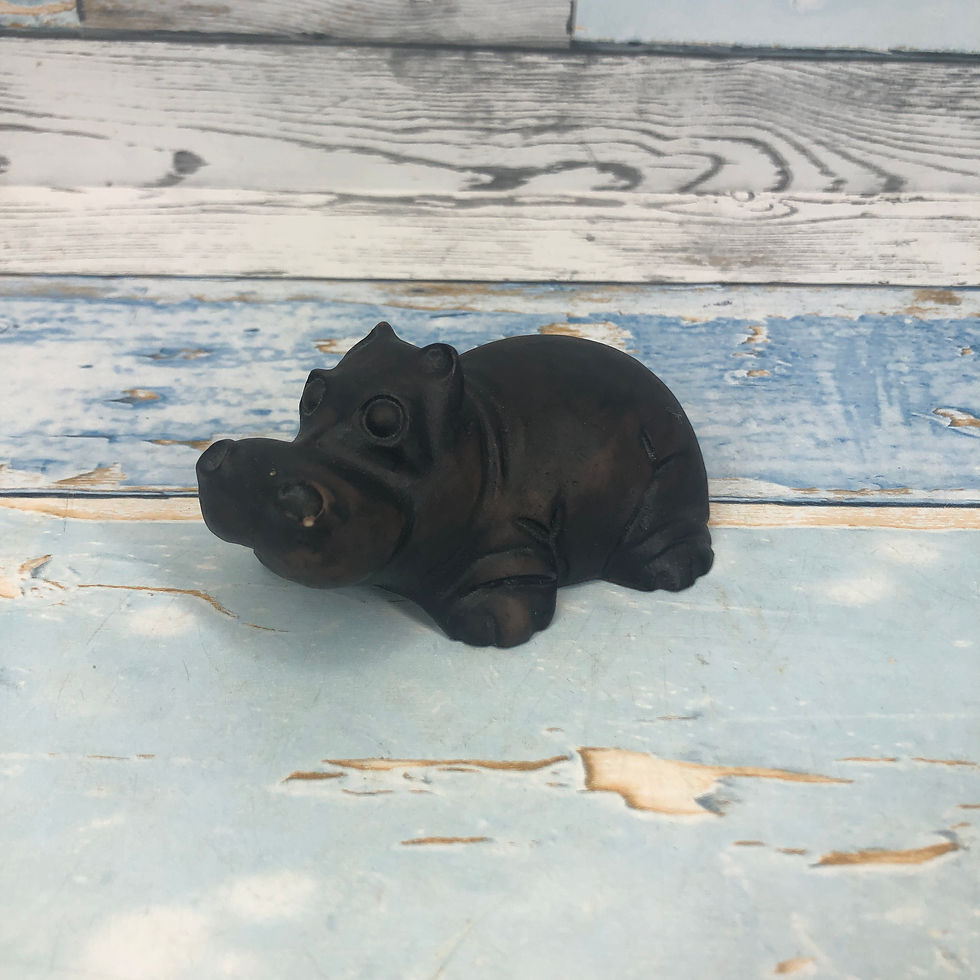 Standing Hippoptamus - Carrick's Characters stoneware Hippo Pre loved 9x5cms