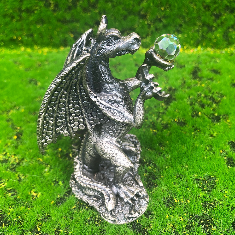 Thumbnail: The Dragon Of The Moon 3057  Tudor Mint Myth and Magic  Pewter Handmade  Retired