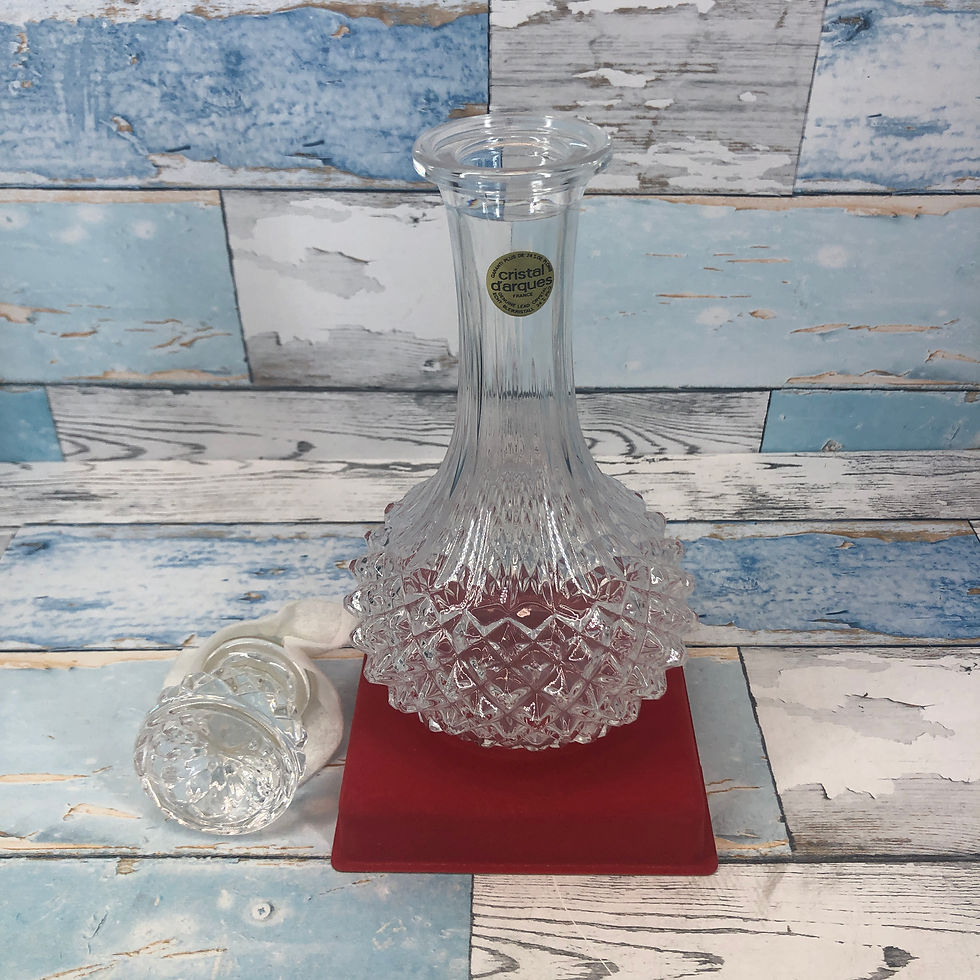 Thumbnail: VTG J G Durand Cristal D'Arques France Boxed Maintenon Decanter 24% Lead Crystal