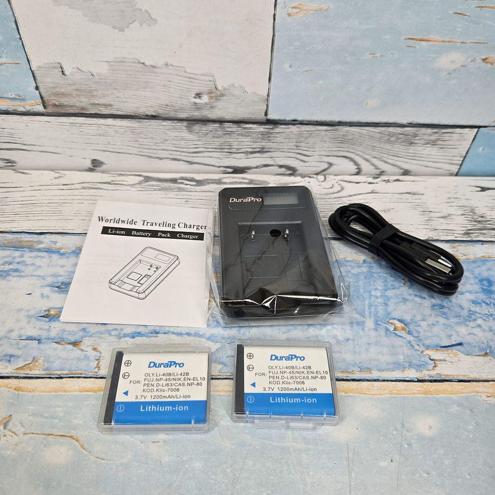 Thumbnail: Olympus FE-290 Digital Camera 7.1MP Battery x2  Case & USB Charger memory card