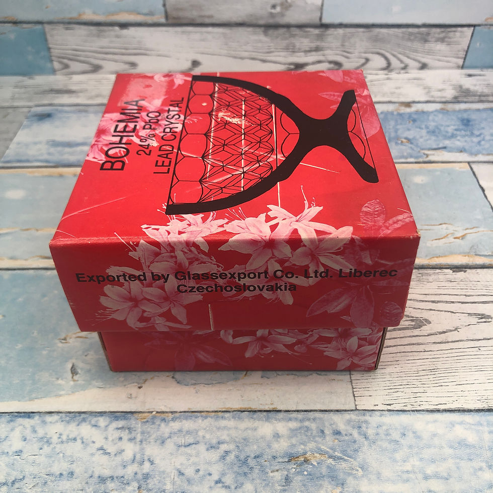 Thumbnail: Bohemia Lead Crystal  Dishes x3  Poltar 24%  lead crystal Dessert  Comport 8