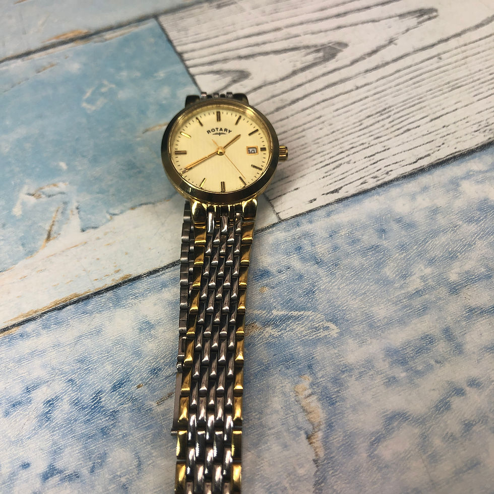 Thumbnail: Vintage Rotary LB03497 Golden plated Ladies watch Swiss made Quartz 28mm  Date