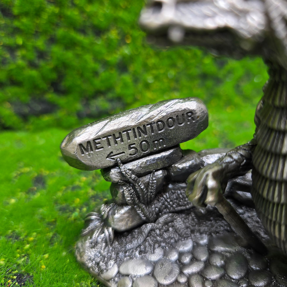 Thumbnail: Tudor Mint Myth And Magic Viamphe 3606. 1995 Roadshow Boxed Pewter Crystals U2B5