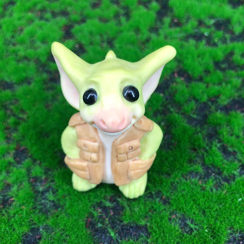 Thumbnail: Whimsical world of pocket dragons Happy camper Vintage 1997 Real Musgrave