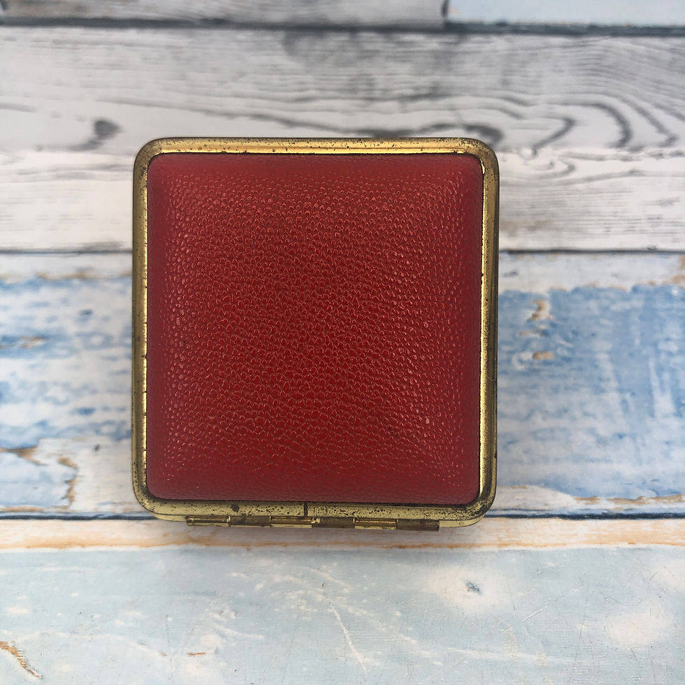 Thumbnail: Red Travel Alarm Clock by Estyma Working West German 1960s Gold luminous  Hands
