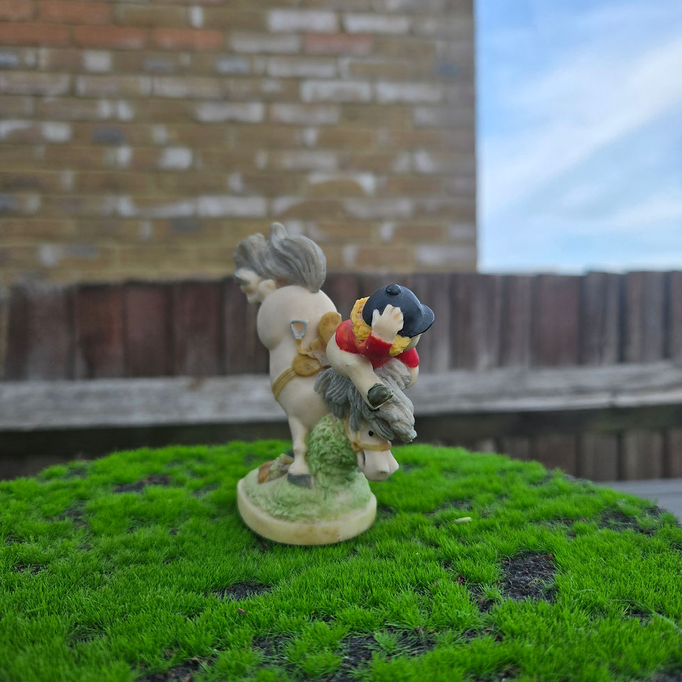 Thumbnail: Vintage 1983 Thelwell Point Of Departure Pony Figurine Small Multicolour Resin