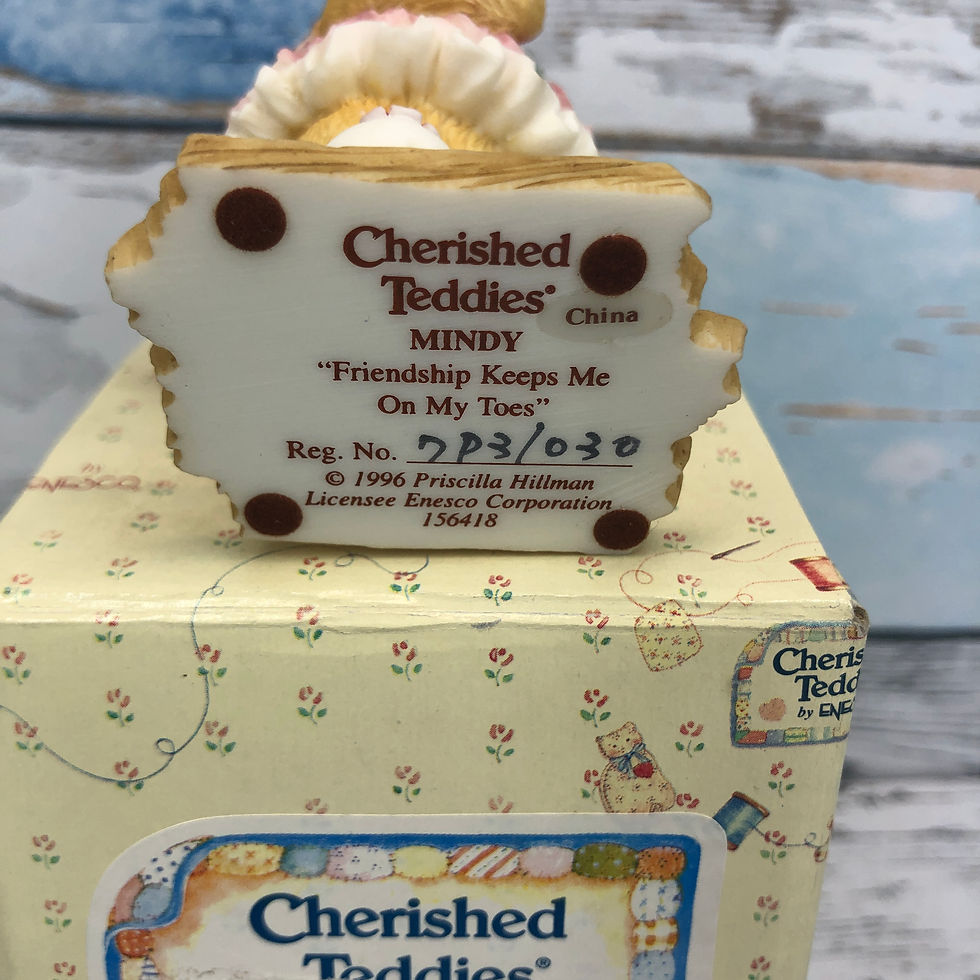 Thumbnail: Cherished Teddies Marian-Debbie-Mindy-Larry Boxed Enesco +Cert Priscilla Hillman