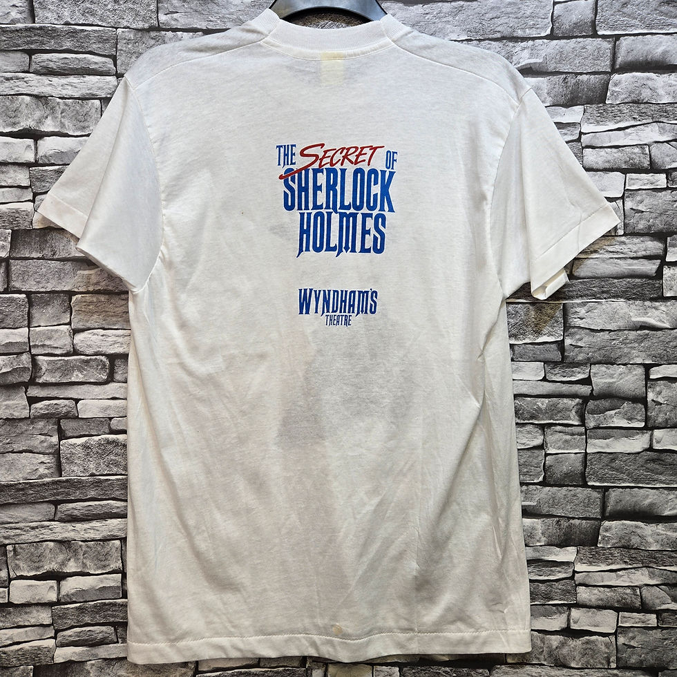 Thumbnail: Signed Jeremy Brett The Secret of Sherlock Holmes Rare  Wyndhams Theatre Tee 211