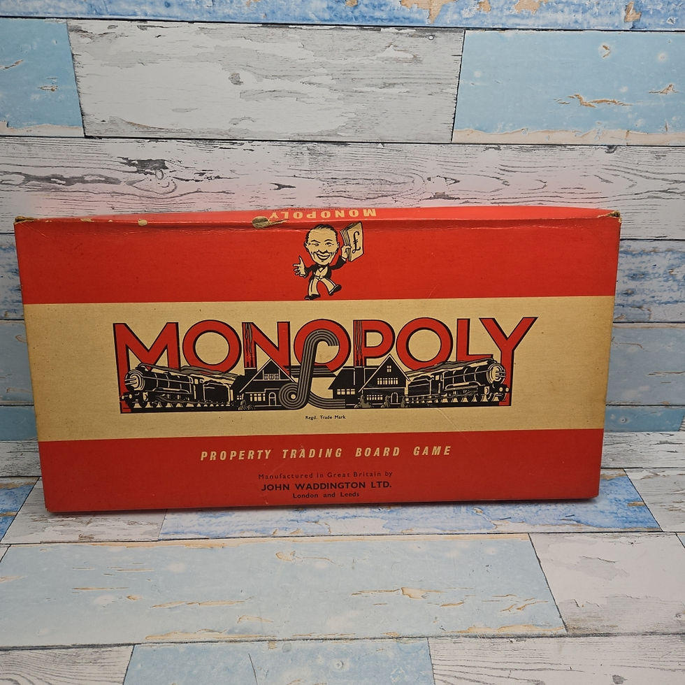 VINTAGE MONOPOLY GAME : Rare Metal Movers 1961 Waddingtons Edition Complete
