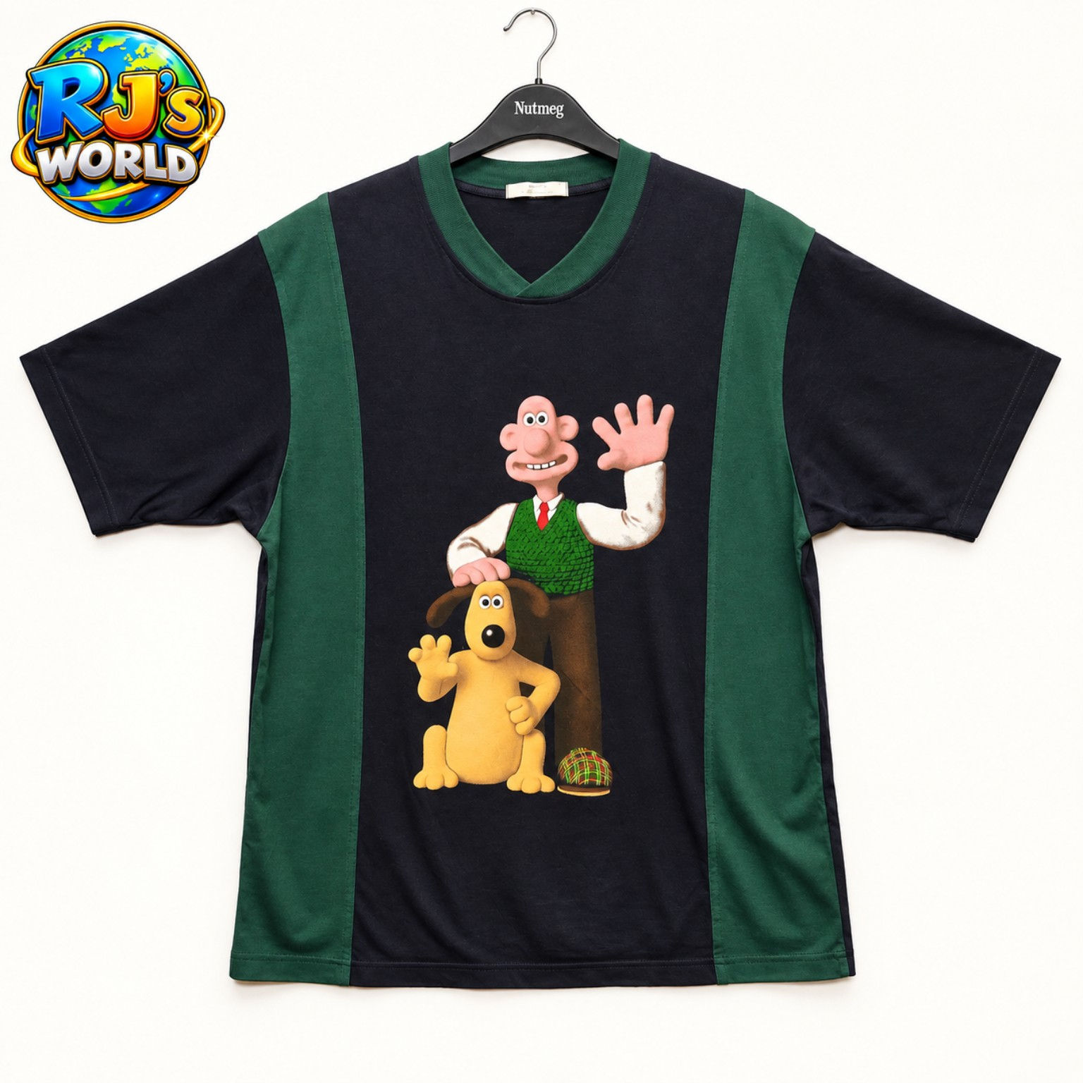 1996 St Michael Wallace & Gromit Graphic T Shirt Men's M Made in UK M&S