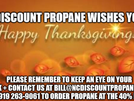 Please keep an eye on your tanks & order propane at 40% level.