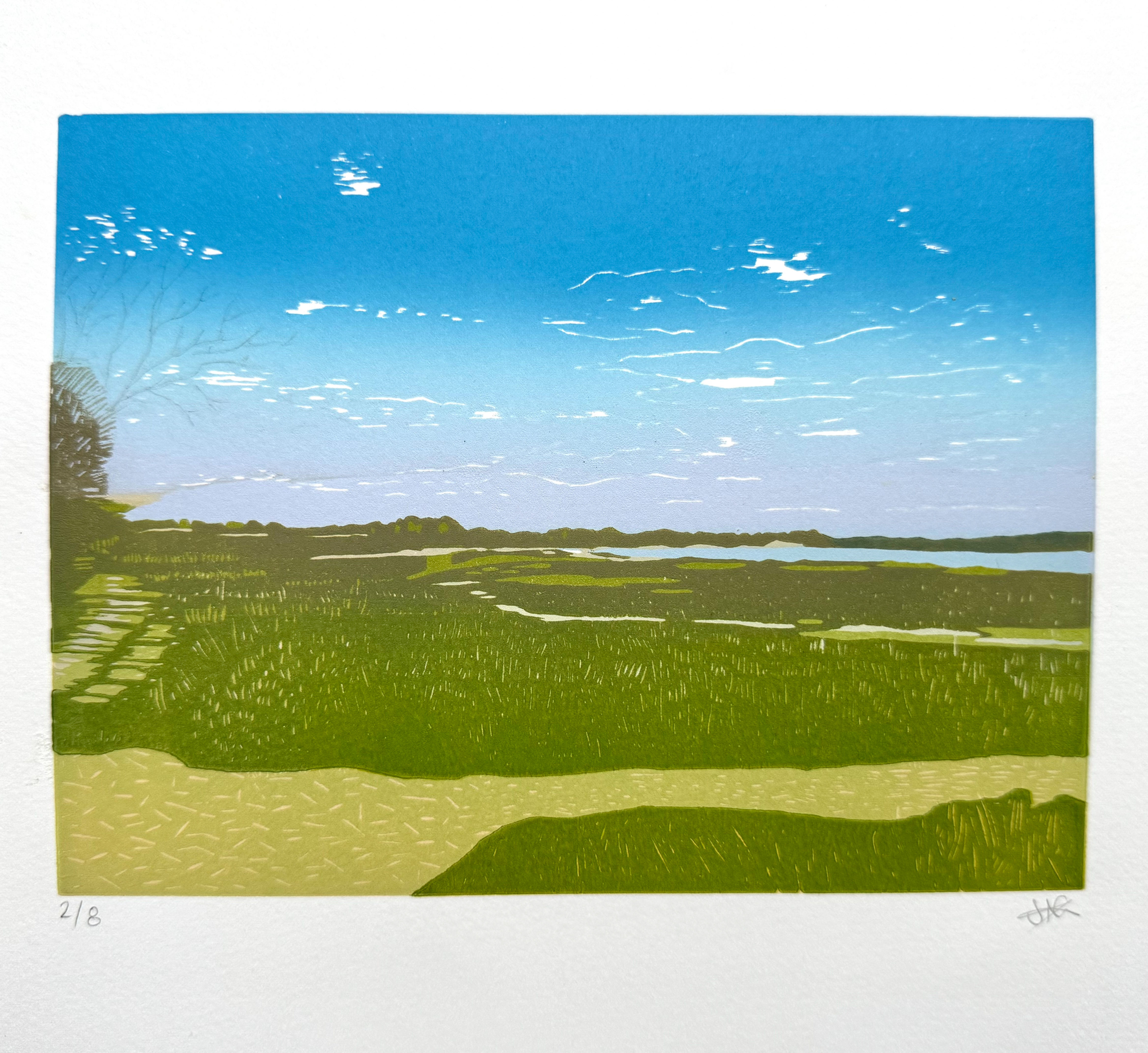 Tide Out - Linocut Print