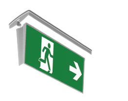 Deep, double-sided diffuser that can be fitted to the emcosafe 711009 emergency lighting bulkhead that can turn it into a single or double sided exit sign.