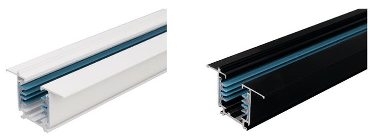 Recessed 3 circuit lighting track accessory