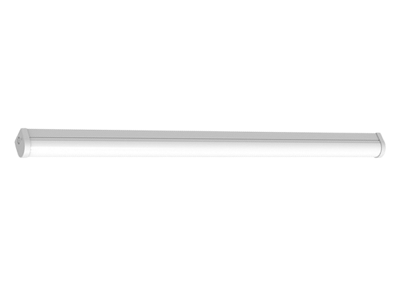 LED batten type lighting fixture suitable for replacing existing fluorescent lights or for new installations.  Available with integral emergency kits and microwave sensors.