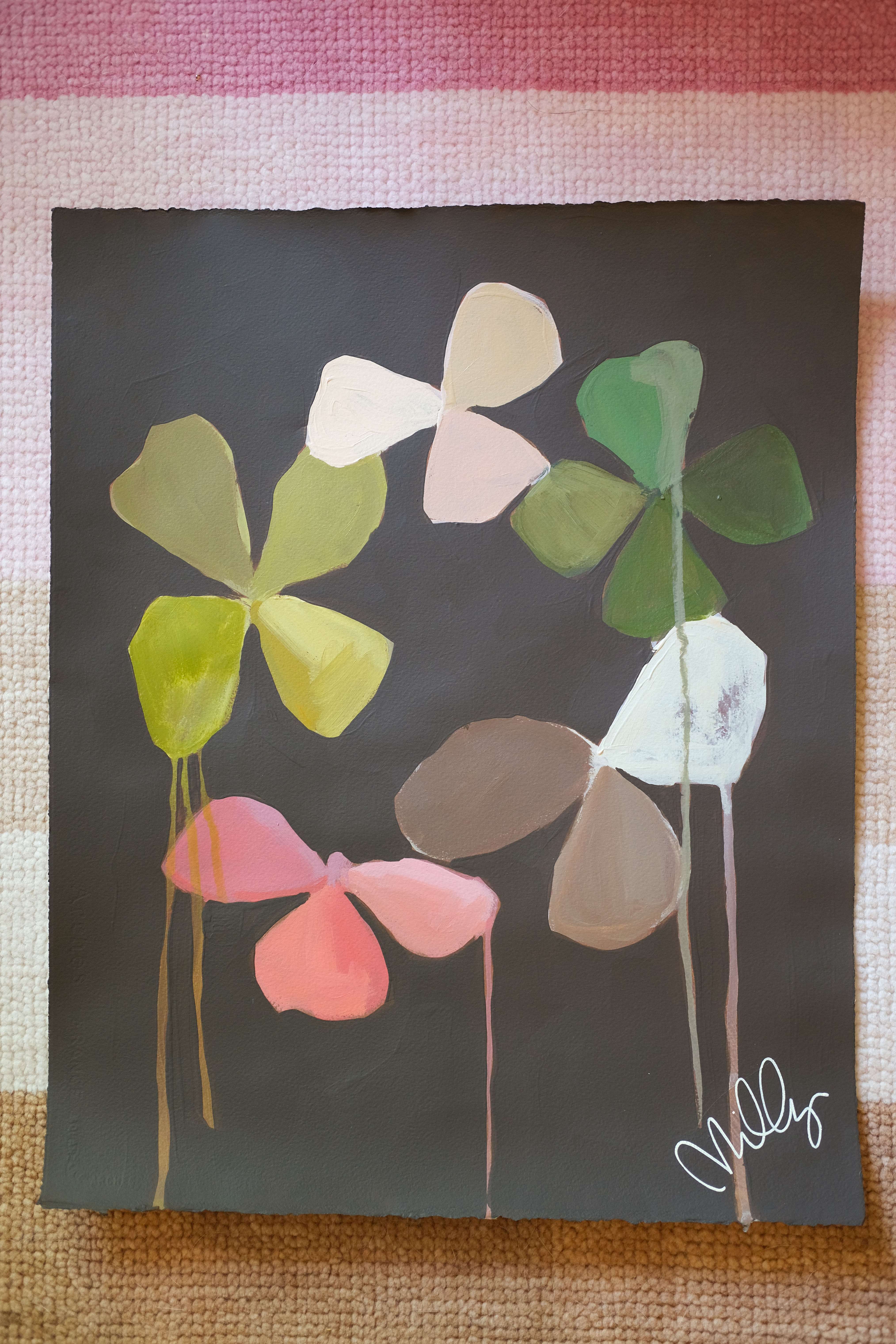 16x20 Chocolate Floral on Paper No. 2