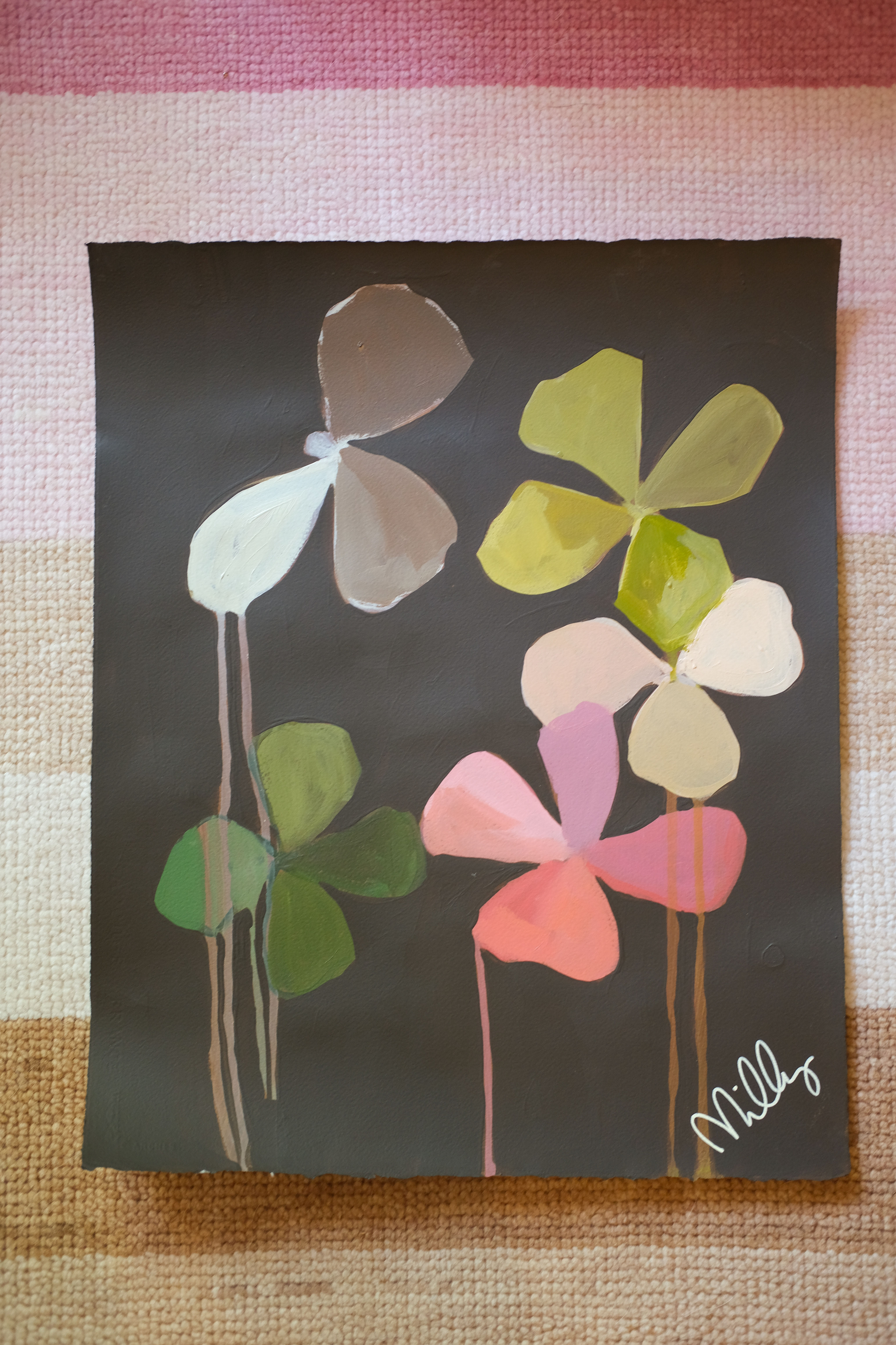 16x20 Chocolate Floral on Paper No. 1