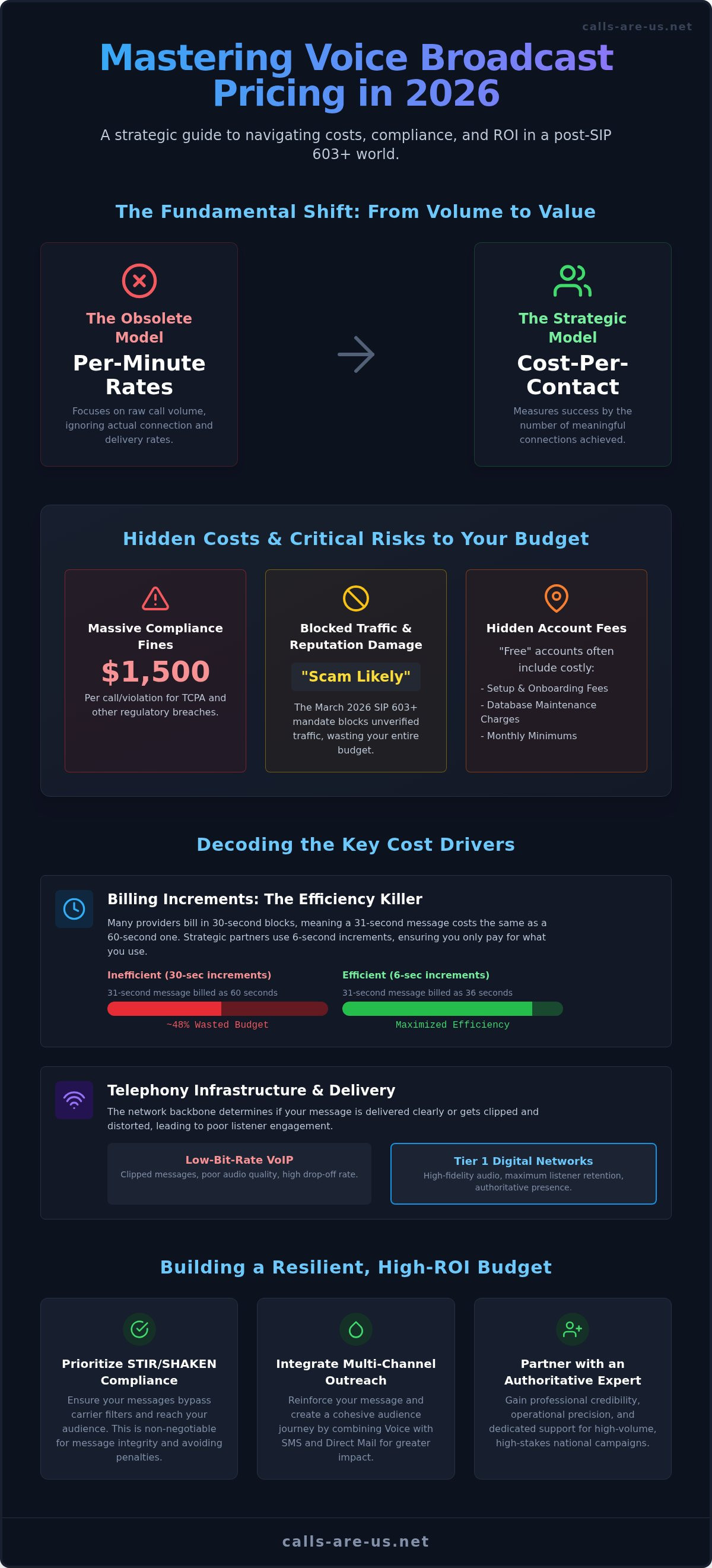 Voice broadcast pricing