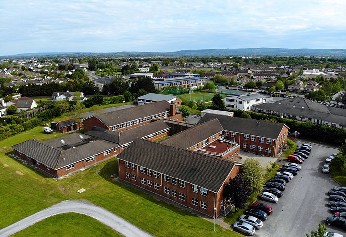 drone view of school