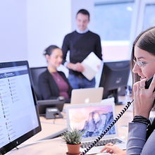 Wildix lady on phone