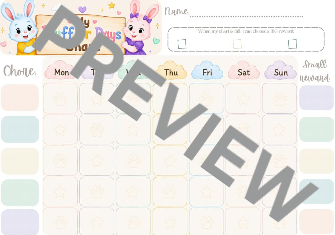 Little Bunnies Chore Chart - Digital PDF
