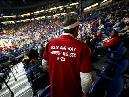 Fans wear ‘Killin’ our way through the SEC’ t-shirts at Alabama game