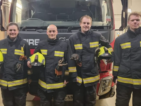 Teignmouth Firefighters running today in support of Joab's London Marathon fundraiser