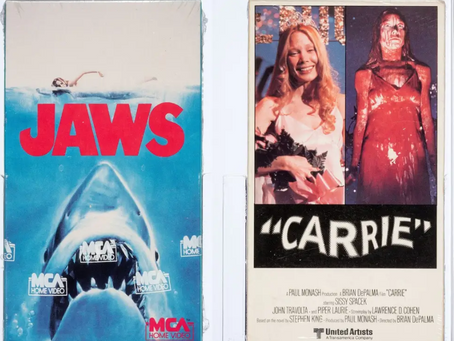 100 vintage VHS horror movies are up for auction, with an early copy of Jaws fetching bids of more t