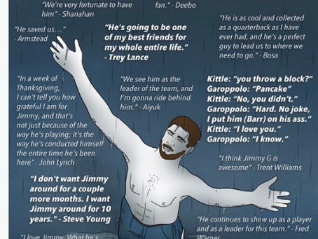 Artist who drew Jimmy Garoppolo every day he awaited trade shares final piece inspired by 'Shawshank