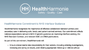 HealthHarmonie Commitment to NHS Interface Guidance