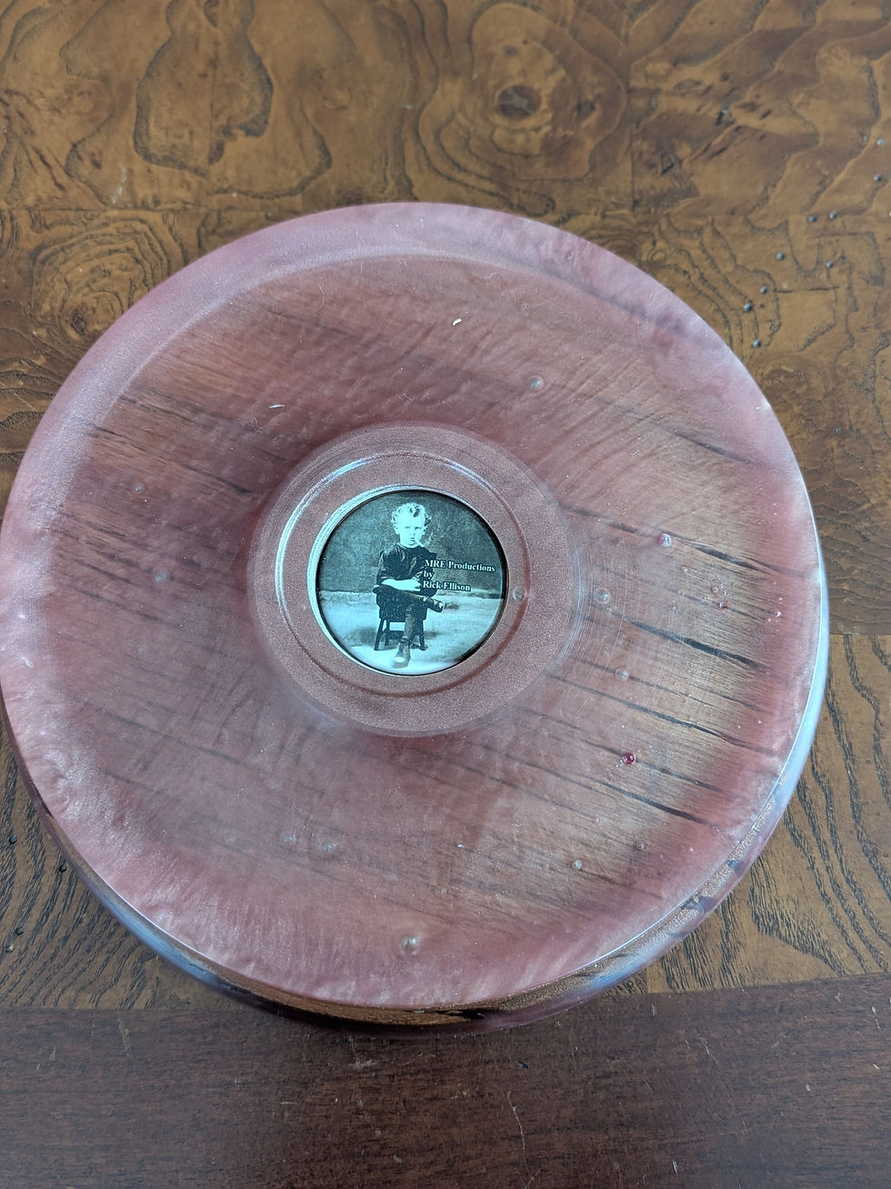 Thumbnail: Mauve resin with Coastal  oak wood. 